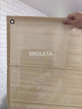 Римская штора &laquo;Лен Fine D55&raquo; 51.5&times;139 см, светло-бежевая, управление слева RSH-LION-FINE-D55-51.5-139-L фото