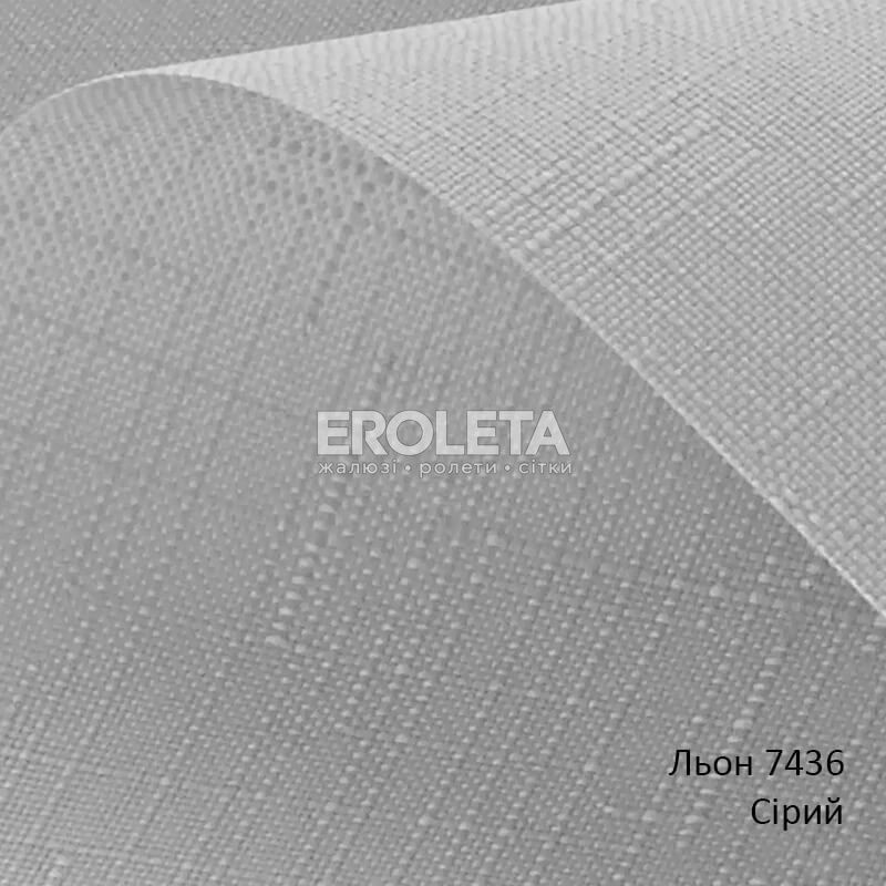 Рулонна штора під нахил Льон 7436, 45&times;165 см, сірий L7436-45-170 фото