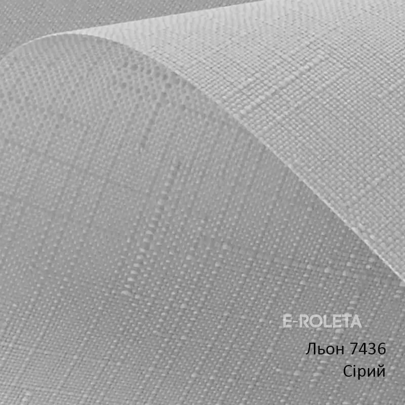 Рулонна штора під нахил Льон 7436, 50&times;165 см, сірий L7436-50-170 фото