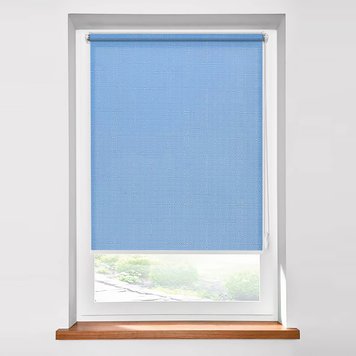 Рулонная штора Лён 40х165 см голубой 2074 300225 фото