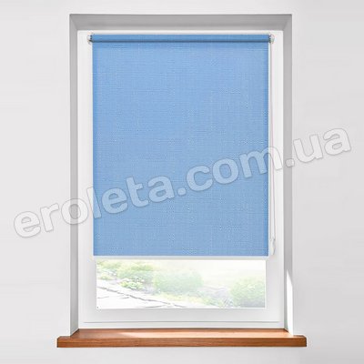 Рулонная штора Лён 40х165 см голубой 2074 300225 фото