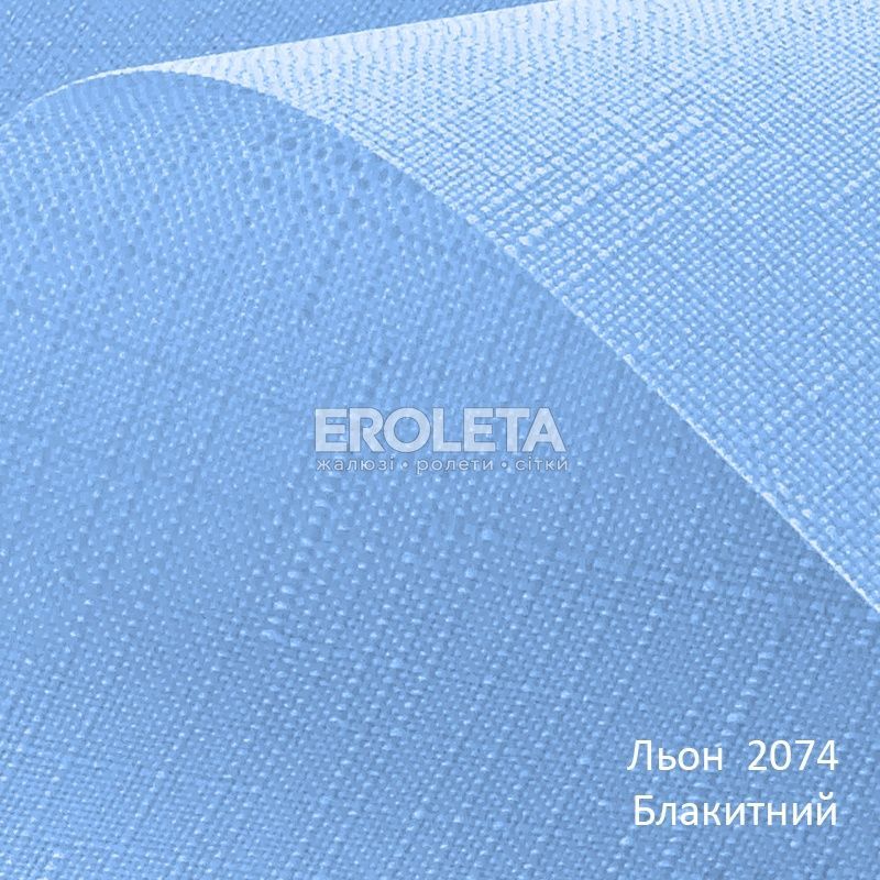 Рулонна штора під нахил Льон 2074, 45&times;165 см, блакитний L2074-45-170 фото