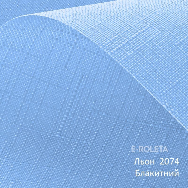 Рулонна штора під нахил Льон 2074, 50&times;165 см, блакитний L2074-50-170 фото